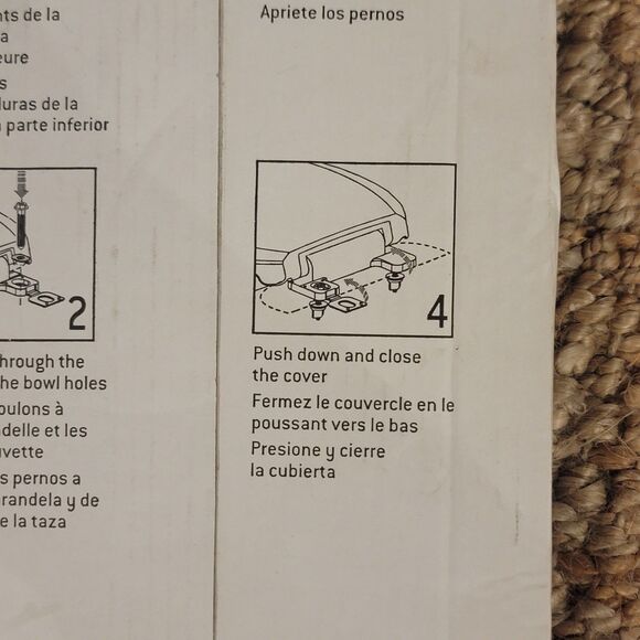 New, Smooth Close White Toilet Seat E Elongated 18.7" AquaSource Easy Install - Picture 11 of 16